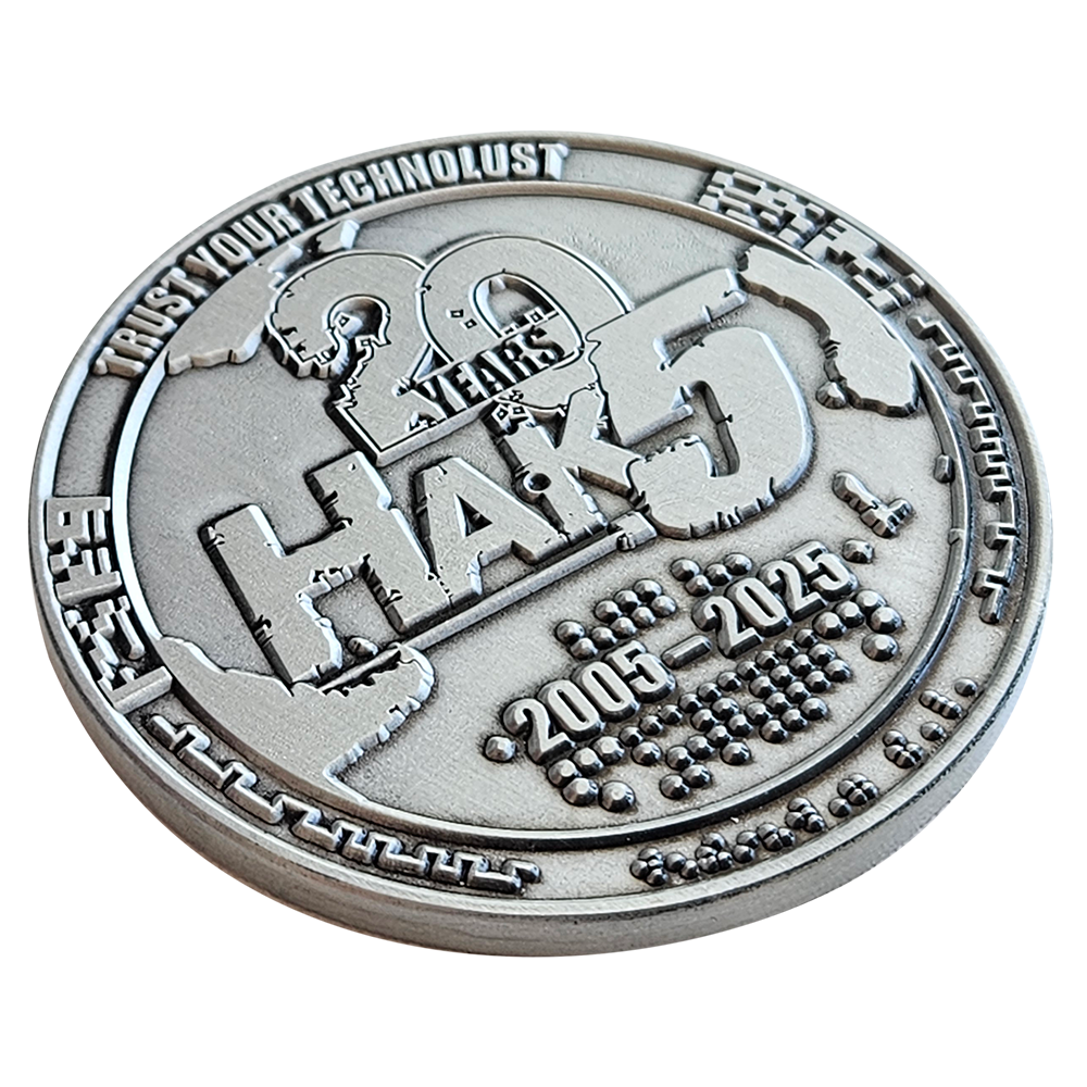 Hak5 Twenty Year Anniversary Challenge Coin